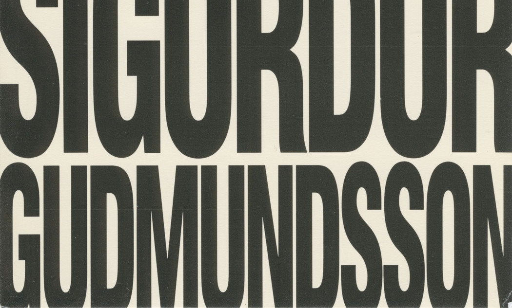 1989 exhibition announcement sigurdur gudmundsson  new works