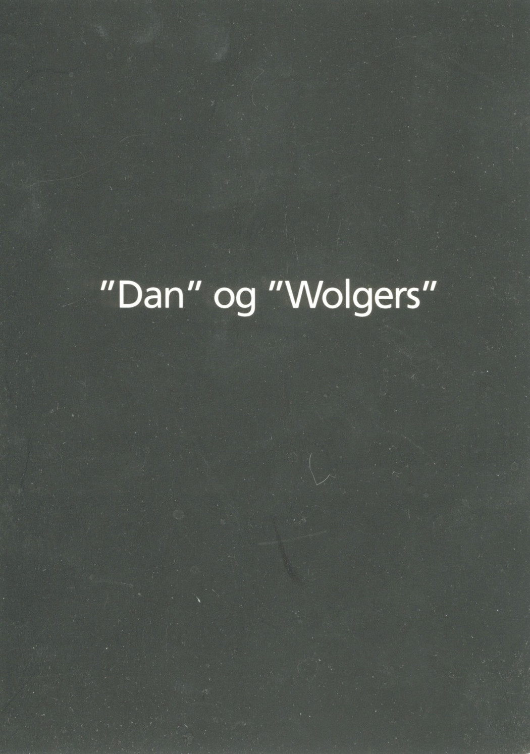 1993 exhibition announcement  dan  og  wolgers 
